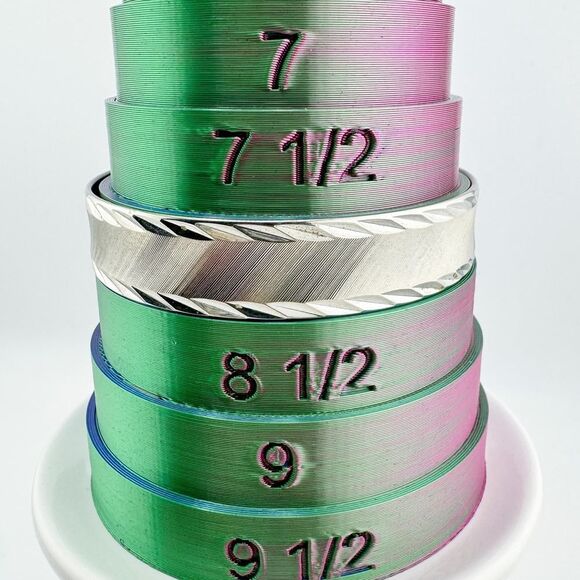 Vintage Silver-Tone Etched Cuff Bracelet Minimalist Modern Southwestern Retro - Picture 7 of 7